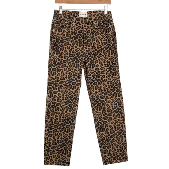 BODEN Leopard Animal Print Mid Rise Slim Leg Jeans Brown - Picture 9 of 14